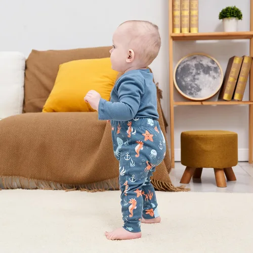 Vista 4 de V.&GRIN Ropa de bebé niño, conjunto de pantalones de manga larga de algodón para recién nacido de 0 a 24 meses