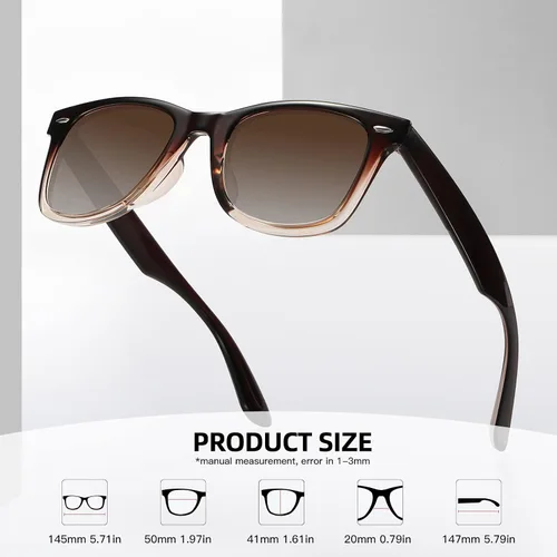 Vista 67 de MEETSUN Polarized Sunglasses for Women Men Classic Retro Square Frame Driving Sun Glasses UV Protection