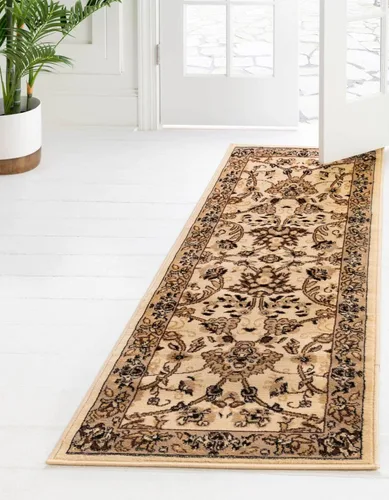 Vista 78 de Unique Loom Sialk Hill Collection - Alfombra de área Washington (6' 1" x 9' Rectángulo Burdeos/Crema)