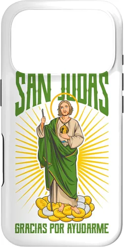 Vista 30 de San Judas Tadeo Gracias por ayudarme - Carcasa para iPhone 17