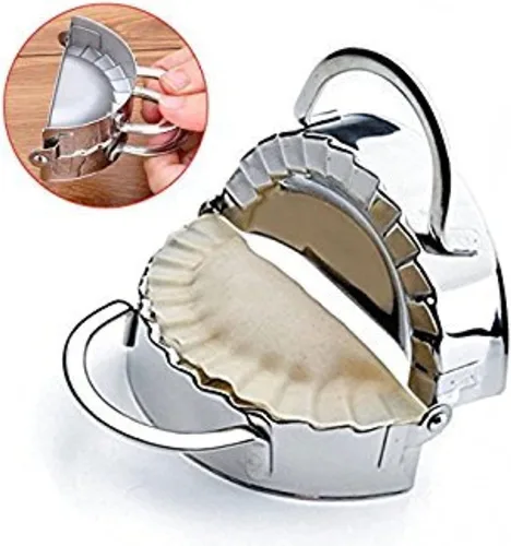 Vista 2 de Prensa de masa, máquina Windspeed para hacer bolas de masa de acero inoxidable, ravioles Pierogi