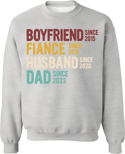 Vista 10 de Sudadera con capucha personalizada con diseño de línea de tiempo de la familia vintage