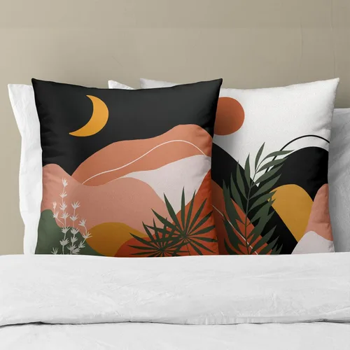 Vista 254 de Giwawa Juego de 2 fundas de almohada decorativas con diseño floral de girasol de 16 x 16 pulgadas, fundas de cojín decorativas para el hogar, sofá