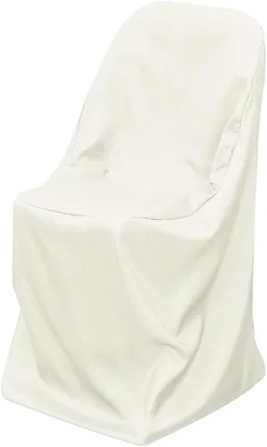 Vista 4 de Funda de lino y poliéster para silla plegable Negro