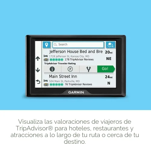 Vista 2 de Garmin Drive 52, navegador GPS con pantalla de 5 pulgadas, menús sencillos en pantalla y mapas fáciles de ver