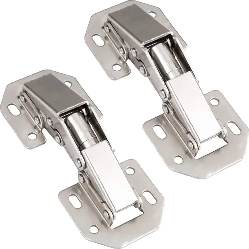 Vista 7 de Ilyapa Soft Close Cabinet Hinges Satin Nickel, 4 Pack - Frameless Inset Kitchen Cabinet Door Hinges Hardware