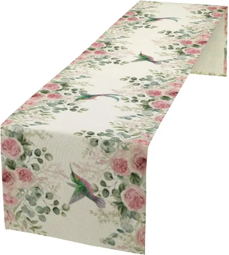 Vista 39 de Camino de mesa de mariposa, acuarela púrpura con mariposas de ensueño, camino de mesa para el hogar, interior, exterior, cocina, fiesta, decoración