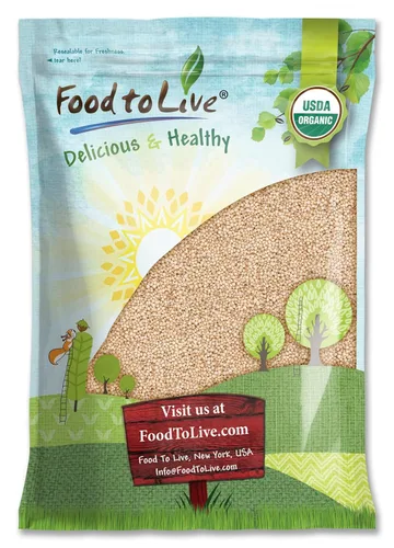Vista 8 de Food to Live Sorgo orgánico italiano de grano entero blanco, 1 libra, granos blancos sin transgénicos. Semillas milo crudas. Vegano, maíz de escoba