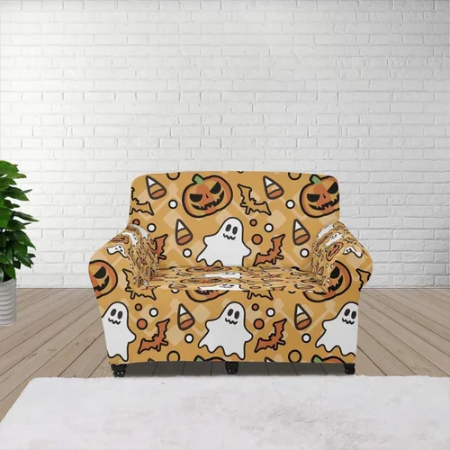 Vista 28 de Funda de sofá con diseño de árbol de bandera estadounidense para sofás y sofás, decoración navideña, funda antideslizante para sofá de 1 cojín