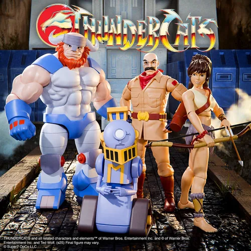 Vista 3 de Super7 ¡ULTIMATES! Thundercats Cruncher - Figura de acción de Thundercats de 7 pulgadas con accesorios, coleccionables clásicos de dibujos animados