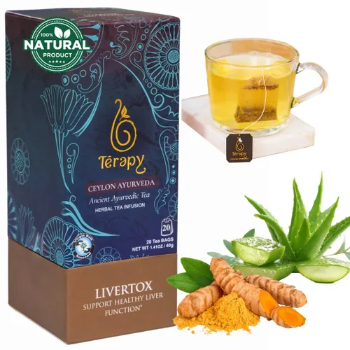 Vista 10 de Térapy Té de Manzanilla de Ceilán Bolsas de té de hierbas orgánicas USDA Ingredientes ayurvédicos 100% naturales incluyendo manzanilla orgánica