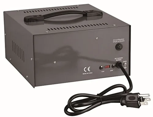 Vista 2 de Simran VSR-2000 Deluxe 110 V a 220/240 V Transformador de voltaje de dos vías con regulador de voltaje/estabilizador automático para conversión