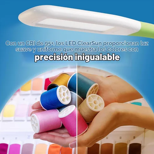 Vista 6 de OttLite Organiza la lámpara de escritorio LED con puerto de carga USB, ajustable, luz de escritorio con almacenamiento, multicolor