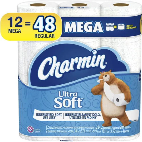Vista 8 de Charmin Papel de baño ultra suave, rollo jumbo, 2 capas, 4.5 "x 4.2", 205 hojas, 30