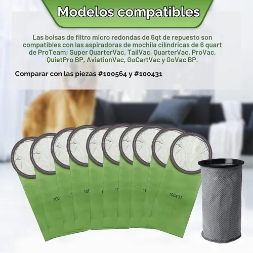 Vista 3 de Smilefil - Bolsas redondas de papel de filtro de 6 cuartos de galón Intercept 100431 y bolsas de filtro redondas reutilizables de micro tela 100564