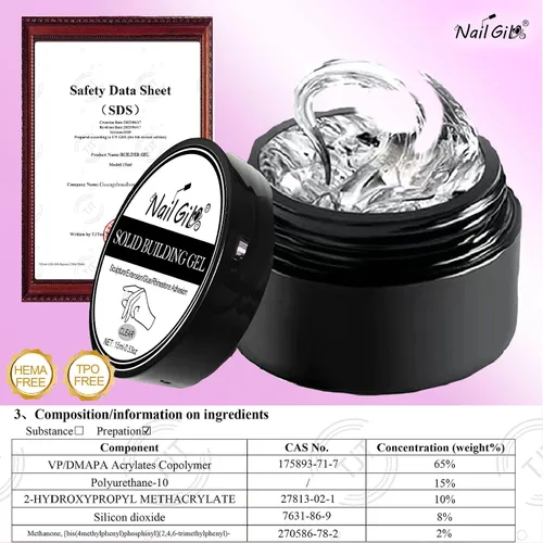 Vista 5 de NAILGIL - Gel 3D para arte de uñas, no pegajoso, para esculpir