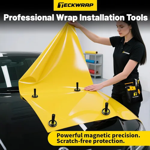 Vista 7 de TECKWRAP Imanes de vinilo para automóvil, paquete de 4