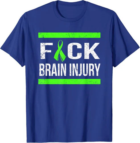 Vista 25 de Apoyo Daño cerebral Concienciación T Shirt, mujer L, Asphalt Negro