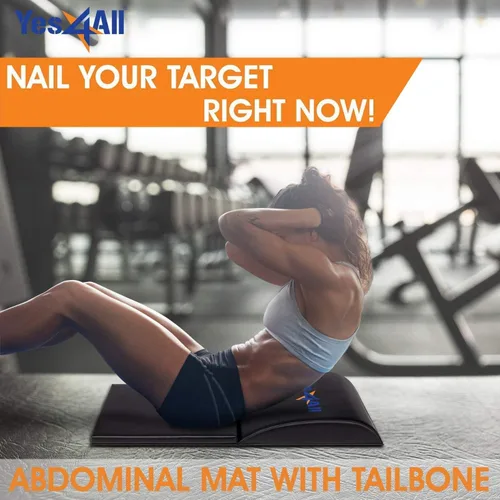 Vista 6 de Yes4All Ab Mat Tailbone y sin coxis, almohadilla de apoyo plegable para ejercicios abdominales para entrenamiento central y espalda baja