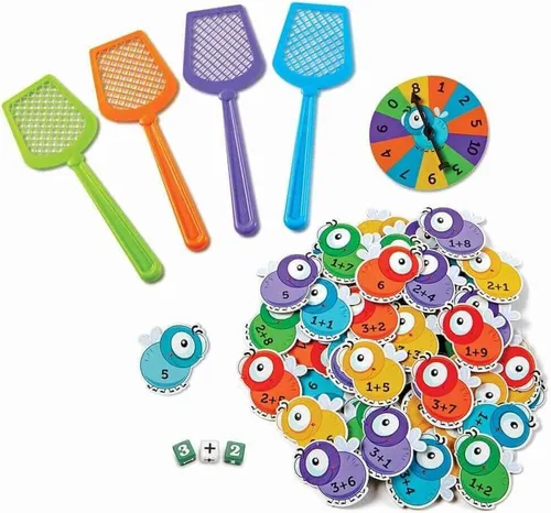 Vista 2 de Learning Resources Juego de suma y resta de Matemáticas - Juegos de matemáticas, tarjetas flash de números, imprescindibles para el aula