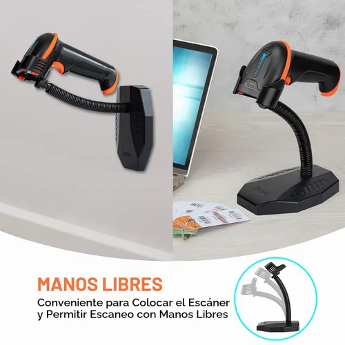 Vista 7 de Tera Soporte universal para escáner de código de barras: soporte ajustable para montaje en pared, paquete de 1