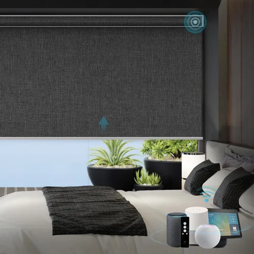 Vista 22 de SmartWings Persianas motorizadas con control remoto para ventanas, persianas enrollables Matter 100% opacas, automáticas, eléctricas inteligentes