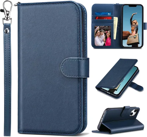 Vista 31 de ULAK Compatible con iPhone 14 Funda Cartera para Mujeres, Cubierta Plegable de Cuero PU Premium con Portador de Tarjetas, Función de Soporte Funda