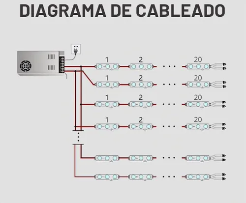 Vista 6 de 200 piezas DC12V Blanco 6500K Módulo de 3 LED de inyección 1.32W Luz trasera decorativa impermeable para cartel con letras, publicidad, carteles