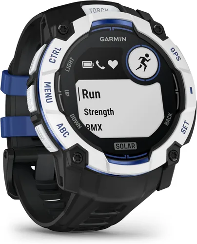 Vista 32 de Garmin Instinct® 3 45mm, pantalla AMOLED, reloj inteligente GPS resistente para exteriores, bisel reforzado con metal, linterna incorporada, hasta