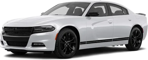 Vista 3 de Calcomanías de vinilo con rayas laterales compatibles con Dodge Charger (negro)