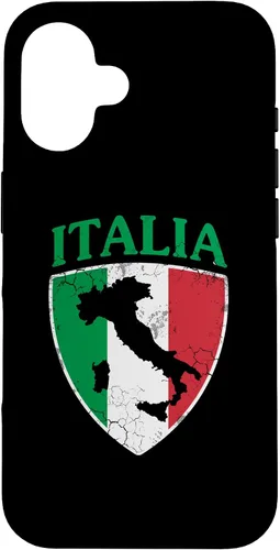 Vista 32 de Italia Flag Crest Italy Italian Family Vintage Distressed Case for iPhone 17