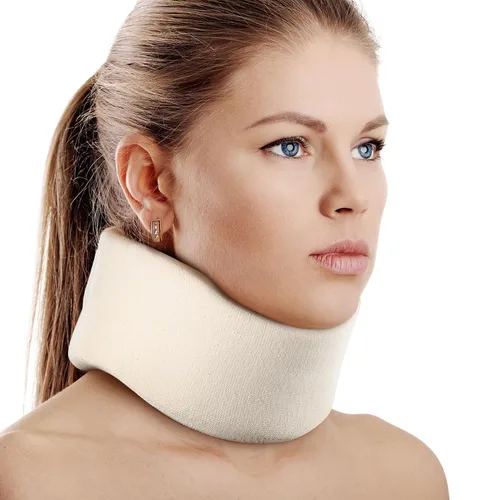 Vista 8 de Collarín Cervical Universal de Espuma Suave, Soporte de Cuello Ajustable para Dormir - Alivia el Dolor de Cuello y la Presión de la Columna