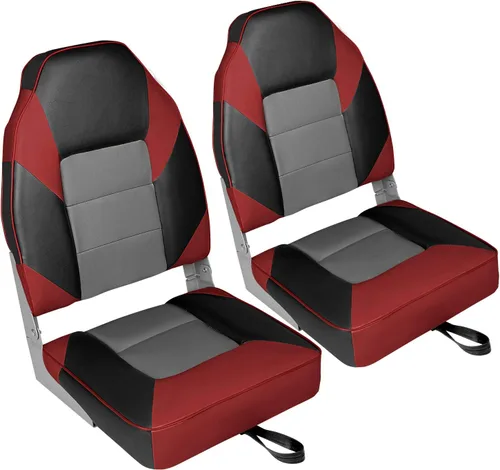 Vista 11 de Leader Accessories Un par de asientos plegables Elite para barco de pesca con respaldo bajo/alto (2 asientos)
