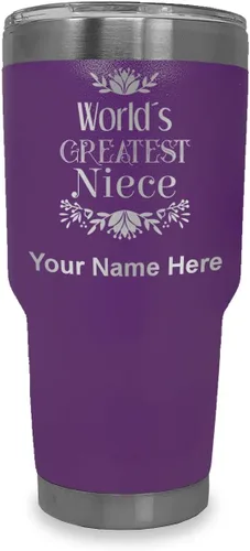 Vista 11 de LaserGram Vaso aislado al vacío de 20 onzas, con grabado personalizado incluido (negro)