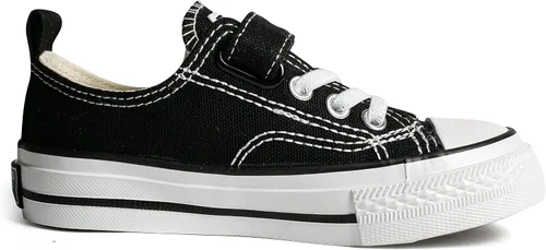 Vista 5 de justwaner Zapatos de lona para niños y niñas, ligeros, transpirables, con velcro para correr