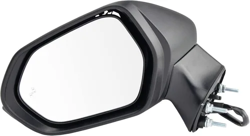 Vista 65 de TRQ Espejo plegable con calefacción eléctrica del lado del conductor con indicador de punto ciego pintura a juego negro liso compatible con Kia