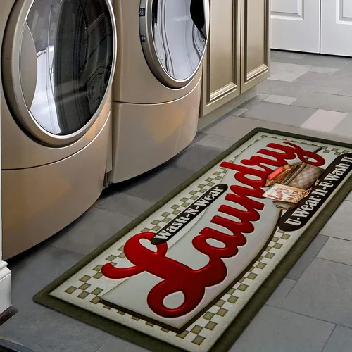 Vista 27 de Pauwer - Alfombra de cocina estilo granja, 20"X48", beige, antideslizante, lavable, hecha a máquina Goma, lavable, duradero, fácil de limpiar
