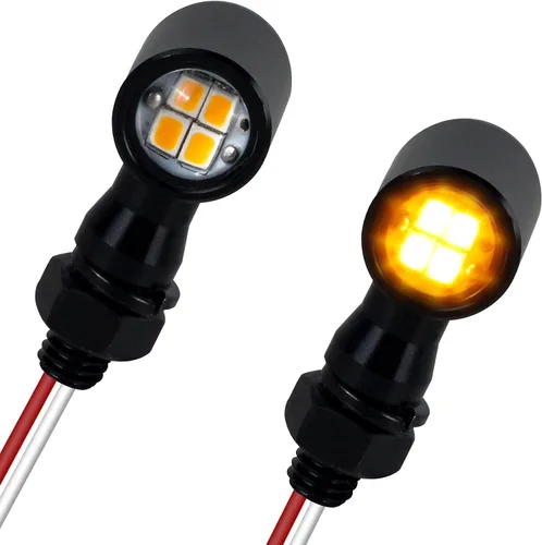 Vista 7 de Led Motorcycle Turn Signal Lights Universal Mini Front Blinkers Compatible with Harley Honda Suzuki Triumph Yamaha