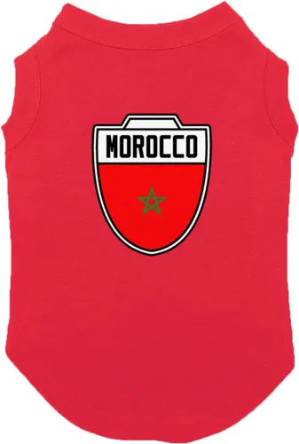 Vista 3 de Camiseta de fútbol de Marruecos - Camiseta para perro de fútbol americano (negro, talla XS)