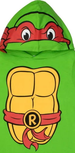 Vista 5 de Nickelodeon Teenage Mutant Ninja Turtles - Disfraz de 2 piezas para niños, conjunto de camiseta y pantalones cortos TMNT con capucha y pantalones