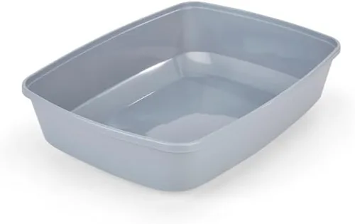 Vista 6 de So Phresh by Petco - Sartén grande para gatos, color gris y blanco, 19.7 pulgadas de largo