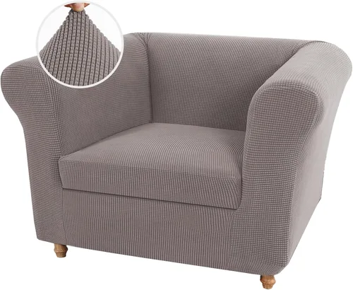 Vista 25 de UNBBRRL Funda de sofá Chesterfield de jacquard elástico, fundas de cojín gruesas para sofá, protector de muebles para sala de estar