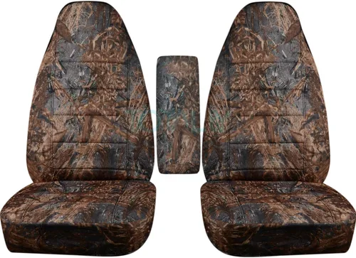 Vista 19 de Totally Covers Compatible con Ford Ranger/Mazda Serie B 2004-2012, fundas de asiento de cubo de camión de camuflaje con funda para reposabrazos beige