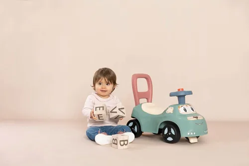 Vista 9 de Little Smoby 7600140503 My First Ride On Car - Vehículo infantil con compartimento de almacenamiento y antipunta, para uso en interiores