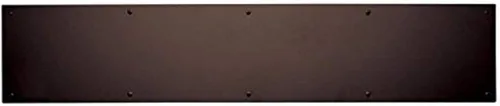 Vista 2 de Baldwin 2000.0634 6 pulgadas x 34 pulgadas placa de patada de latón macizo, latón pulido de por vida Lifetime Polished Brass