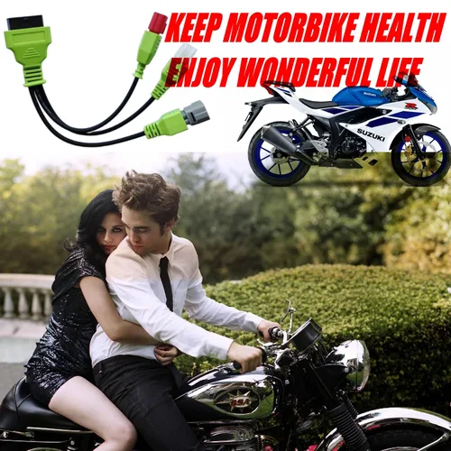 Vista 5 de Adaptador de diagnóstico de la motocicleta OBD, 4pin+6pin+6pin 3 en 1 Motorrad motocicleta OBD2 cable