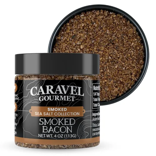 Vista 2 de Sal marina de chipotle de tocino ahumado - Bolsa de recarga Premium smoked salt with smoky & spicy flavor for finishing & grilling, refill pouch