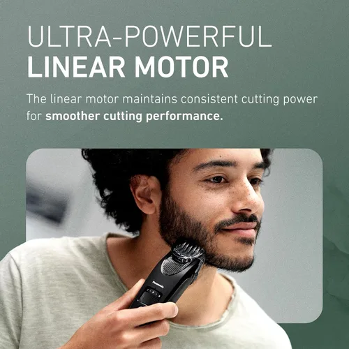 Vista 4 de Panasonic Recortadora de barba para hombres inalámbrica de precisión y potencia, cortapelos con accesorio de peine y 19 configuraciones ajustables