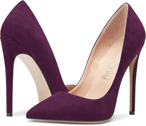 Vista 5 de NobleOnly Zapatos de tacón alto con punta puntiaguda para mujer, zapatos clásicos sexys y sexys para oficina