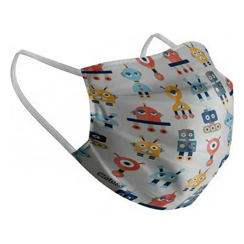 Vista 2 de Mascarilla Higiénica de Tela Reutilizable Infantil Robot